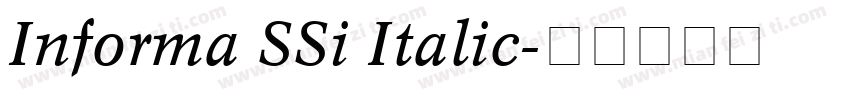 Informa SSi Italic字体转换